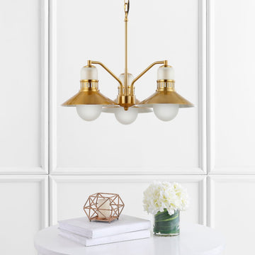Colin Adjustable Iron/Glass Retro Hurricane LED Pendant